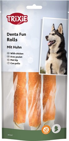 Denta Fun Tuggrulle, kyckling, 17 cm, 3-pack